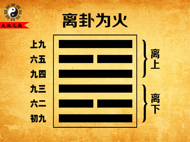 第30卦?離卦六五爻辭祥解-離卦為火（離下離上）